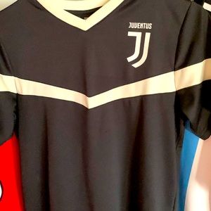 Black and white Juventus Boys Jersey